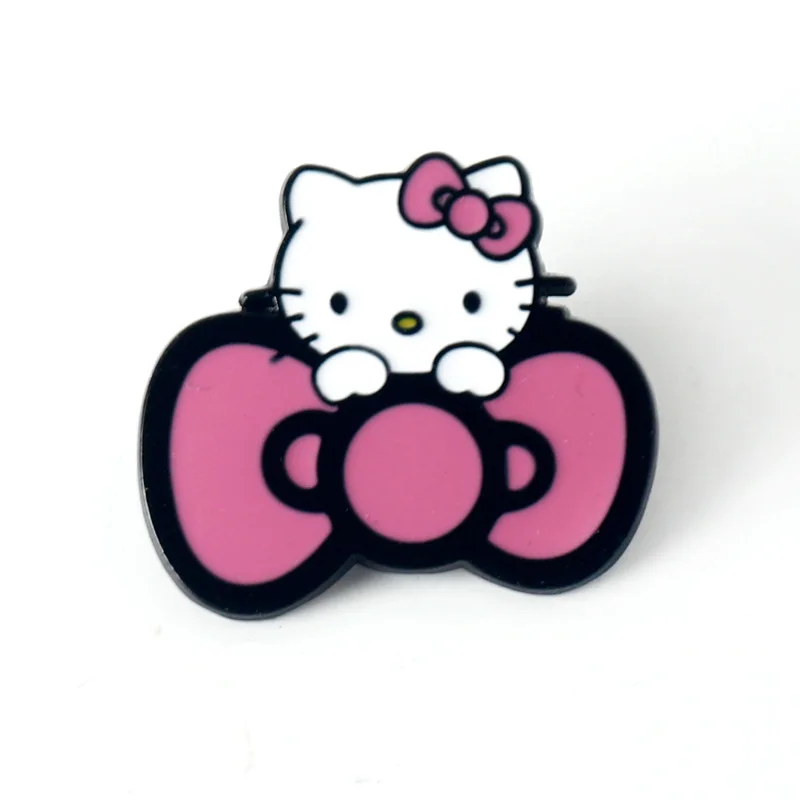 5 szt. Broszka emaliowana Anime Hello Kitty Kot Kawaii Sanrio Figurka Damska Modna Przypinka do Klapy Kurtki Odznaka Akcesorium