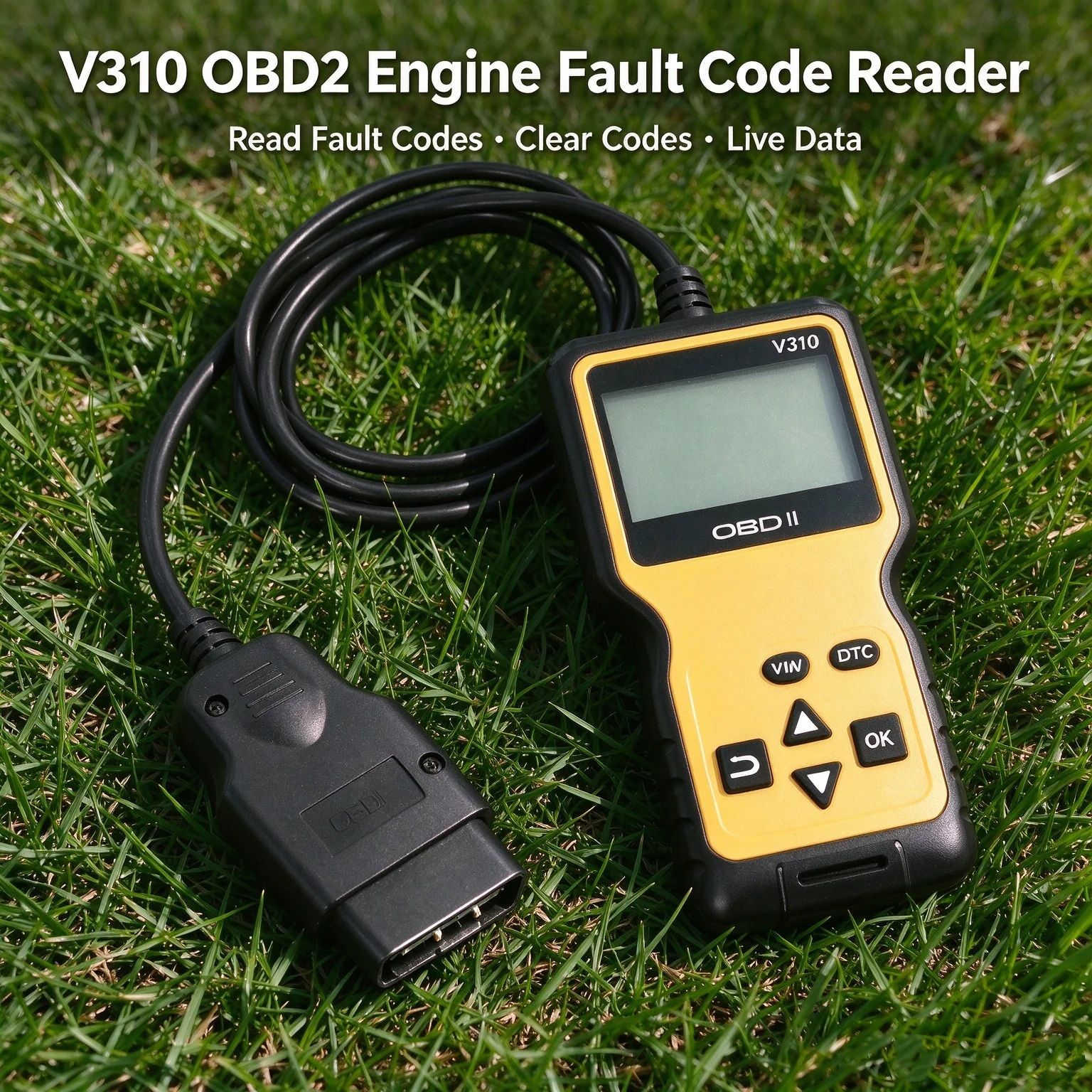 V310 OBD2 Car Diagnostic Scanner, OBDII EOBD Fault Code Reader, Clear Engine Light, Live Data Stream Vehicle Scan Tool