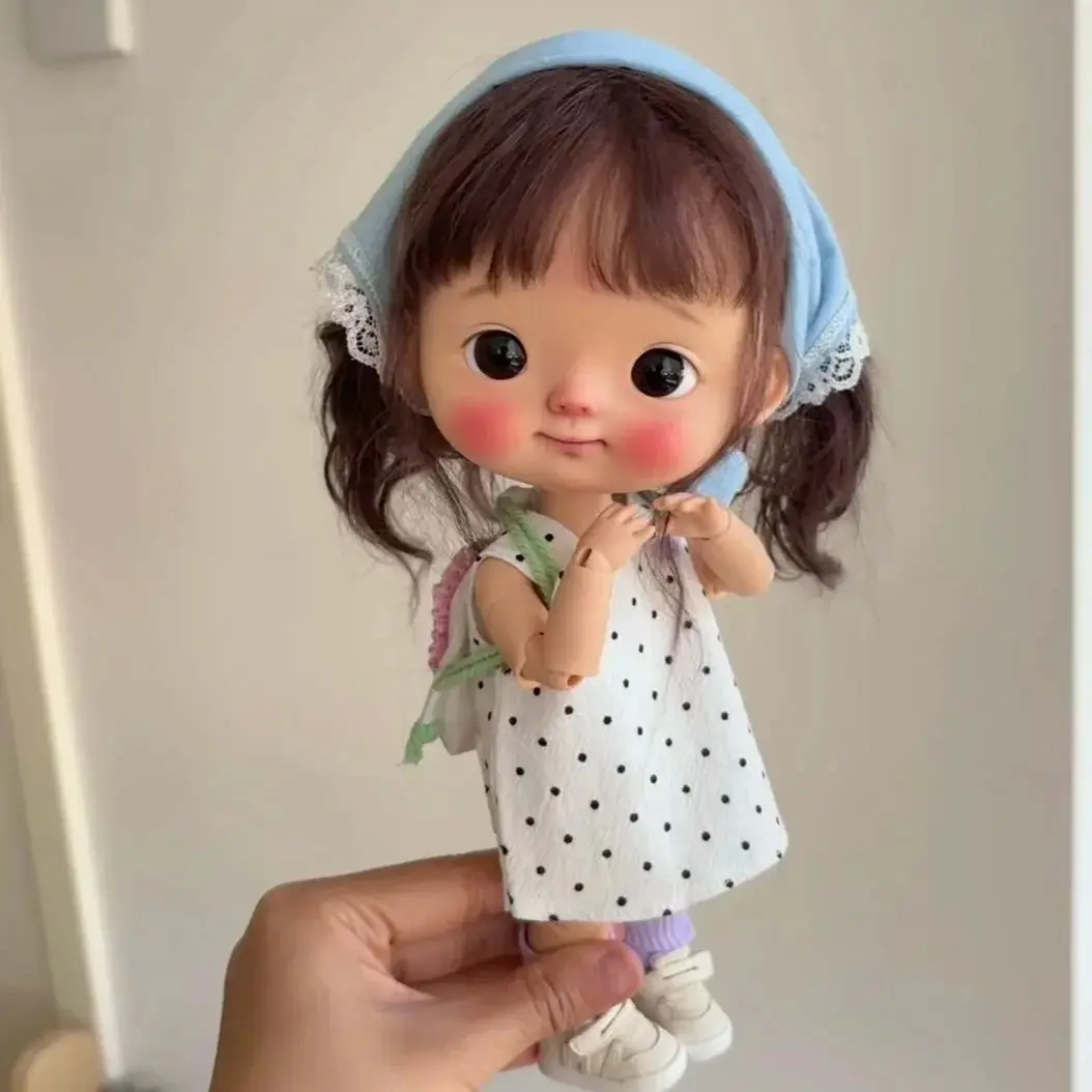 

2025 Новые куклы sd 1/6, 25 см, девочка BJD Meng Qbaby, кукла из смолы с большой головой, модный макияж из смолы премиум-класса