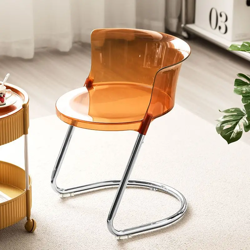 Sedia da pranzo in acrilico trasparente Designer moderno nordico Caffè in stile cinese vintage Caffetteria Panetteria Mobili nordici lavabili Instagram