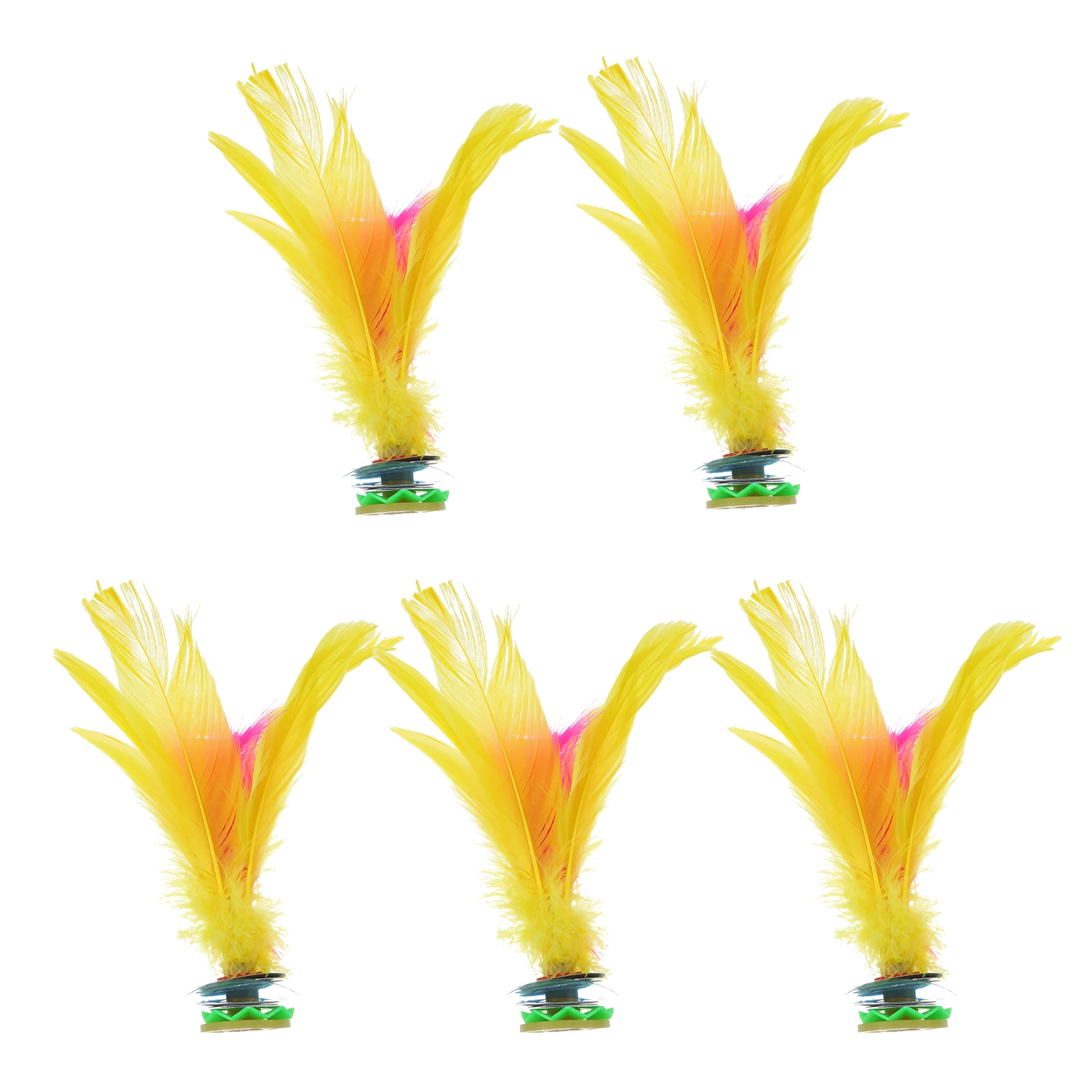 

5 Pcs Colored Lotus Shuttlecock Kicking Toy Foot Sports Goose Outdoor Game Child