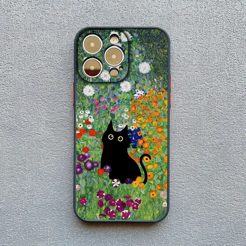 Retro Ölgemälde Van-Gogh Katze Handyhülle für iPhone 17 15 13 12 11 Pro Max Mini 16 14 Pro Max 15 Plus X XS XR stoßfeste Hülle – Detail 10
