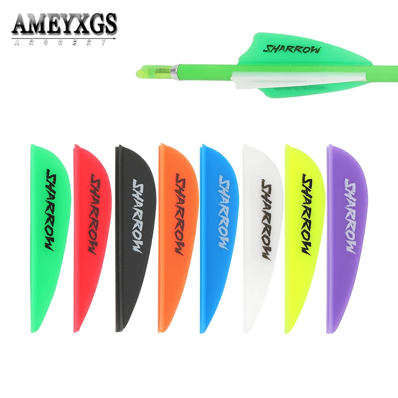 

50/100pcs Arrow Feather 2 Inch Rubber Vanes Archery Fletches Fletching for Recurve Compound Bow Arrow Hunting Shooting Target