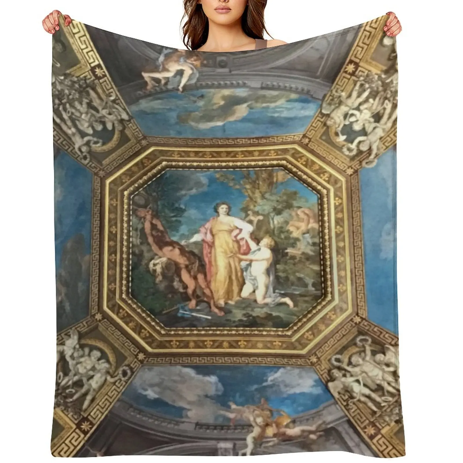 

Ceiling, Vatican Musuem Throw Blanket Soft Bed Fashionable Furry halloween Blankets