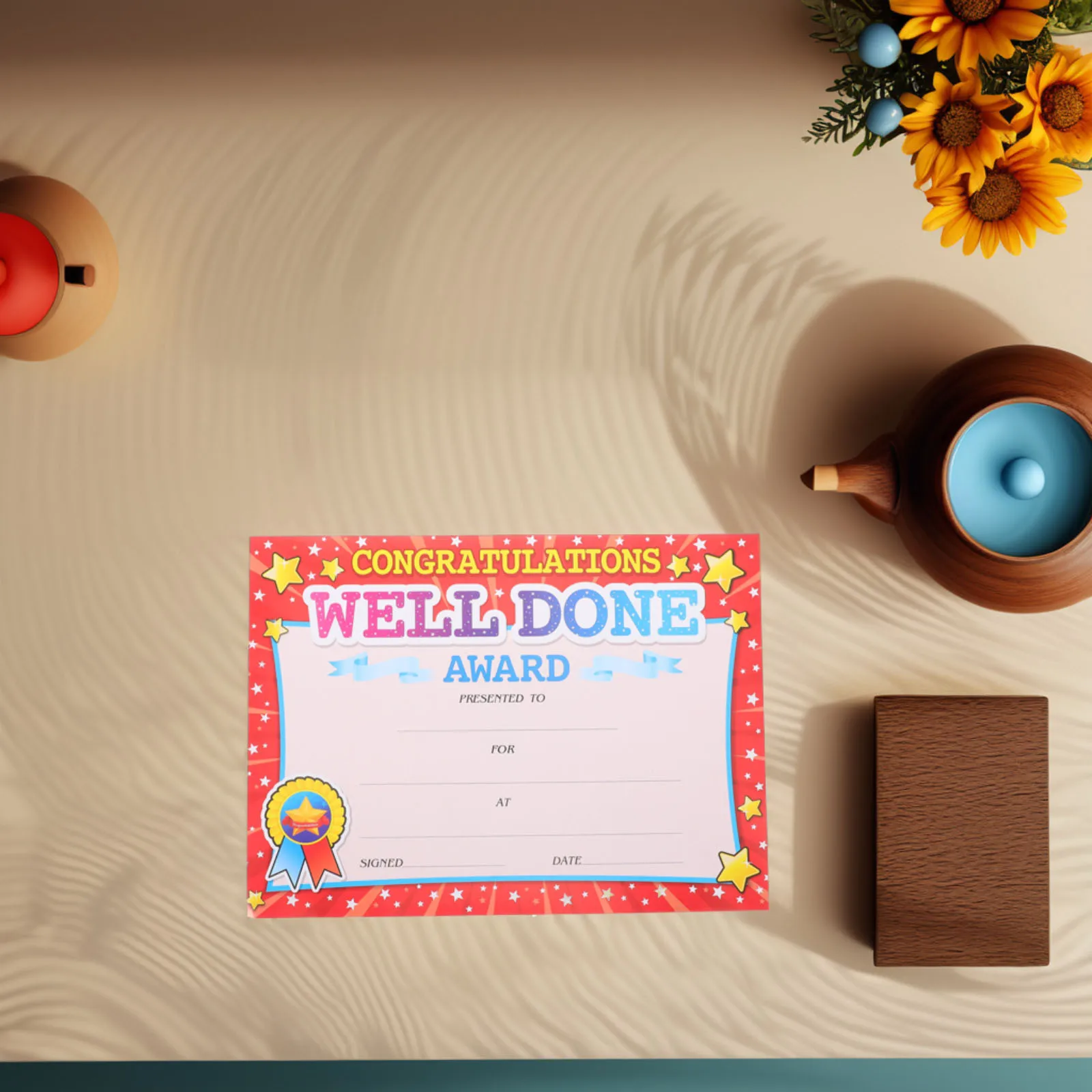 

20pcs Motivational Awards For Colorful Cartoon-Themed Student Certificates End Of Year Graduation Classroom Teaching