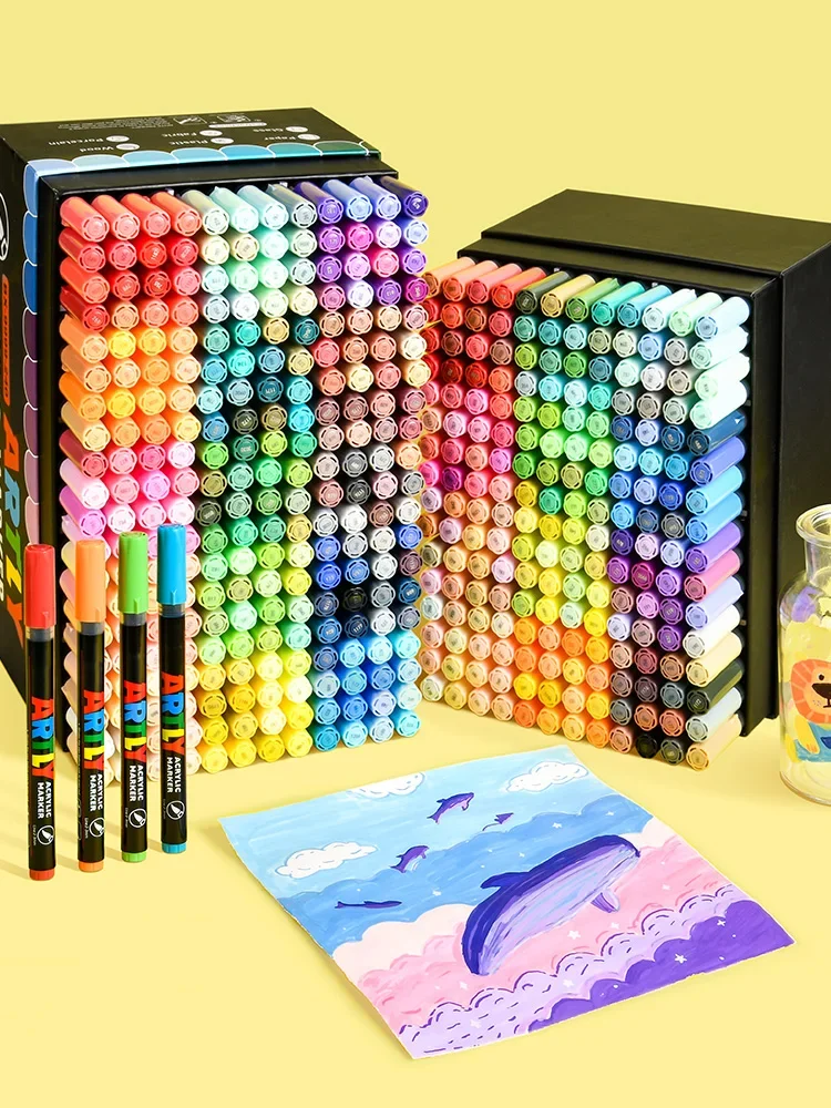 TouchColor 192/240/320 Colors Direct Liquid Acrylic Markers Washable Soft Tip Stationery PK Languo Guangna Art School Supplies