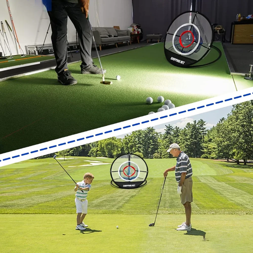 Faltbares Golf-Übungsnetz für Genauigkeit und Schwungübungen im Innen- und Außenbereich. Tragbares Trainings-Golf-Trainingszubehör – Detail 1
