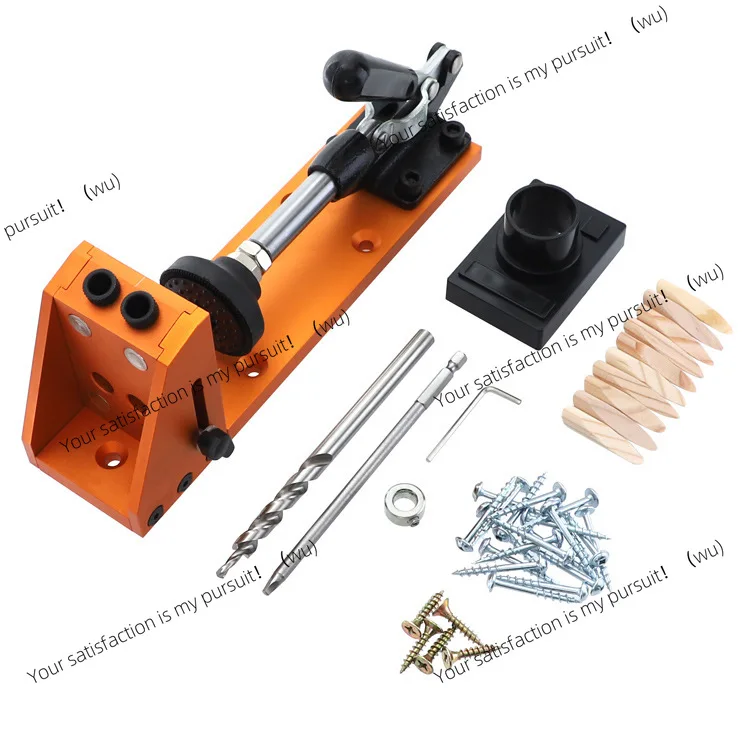 Woodworking Oblique Hole Driller 9.5mm Aluminum Alloy with Base Vacuum Device Woodworking Drilling Hole Punching Positioner