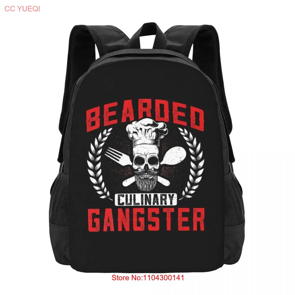 Grilling Bearded Culinary Gangster Chef Skull Cook  Collaboration Backpack Large Capacity Cute Foldable  Clothes Backpacks