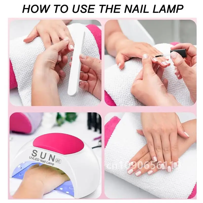 SUN 2C Nail Lamp 48W Gel UV Nail Lamp Nail Dryer for Nails lampara de unas LED with 4 Timer Setting Infrared Sensor