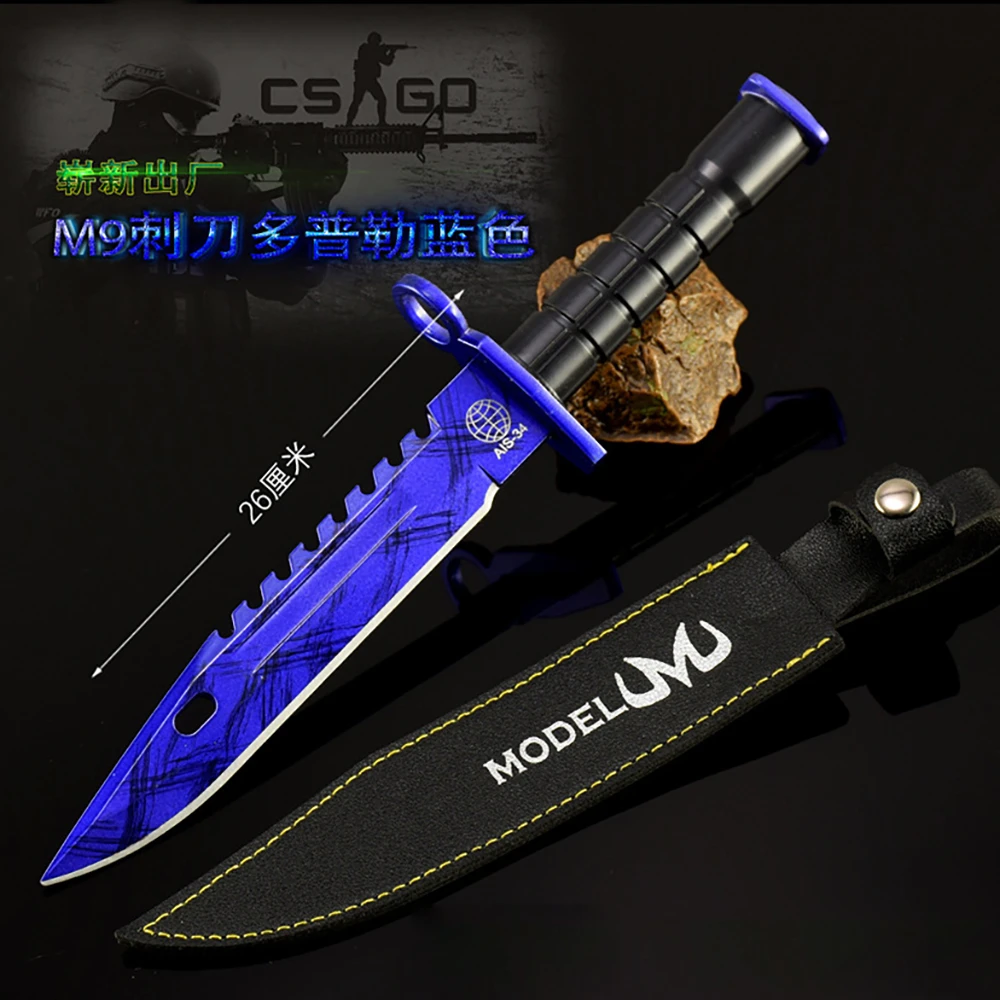 CSGO 真新しいサファイアドップラー M9 ゲーム周辺機器 26 センチメートルクールな金属武器剣 Accessorie 装飾コレクションおもちゃギフト男の子
