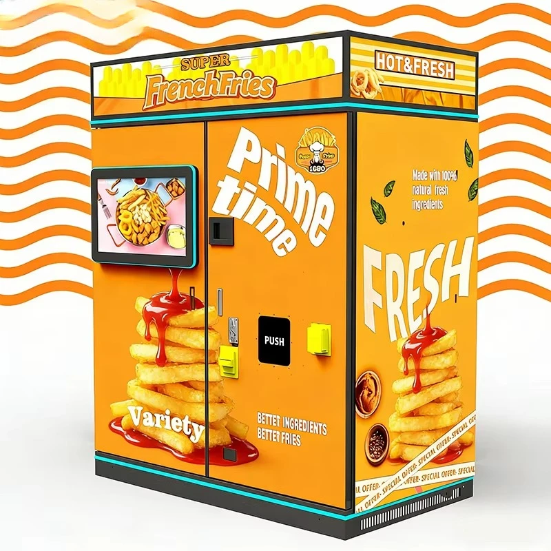 Custom French Fries  Automatic Machine for French Fries Vending Machine Onion Ring Potato Chip Vending Machine for Sale