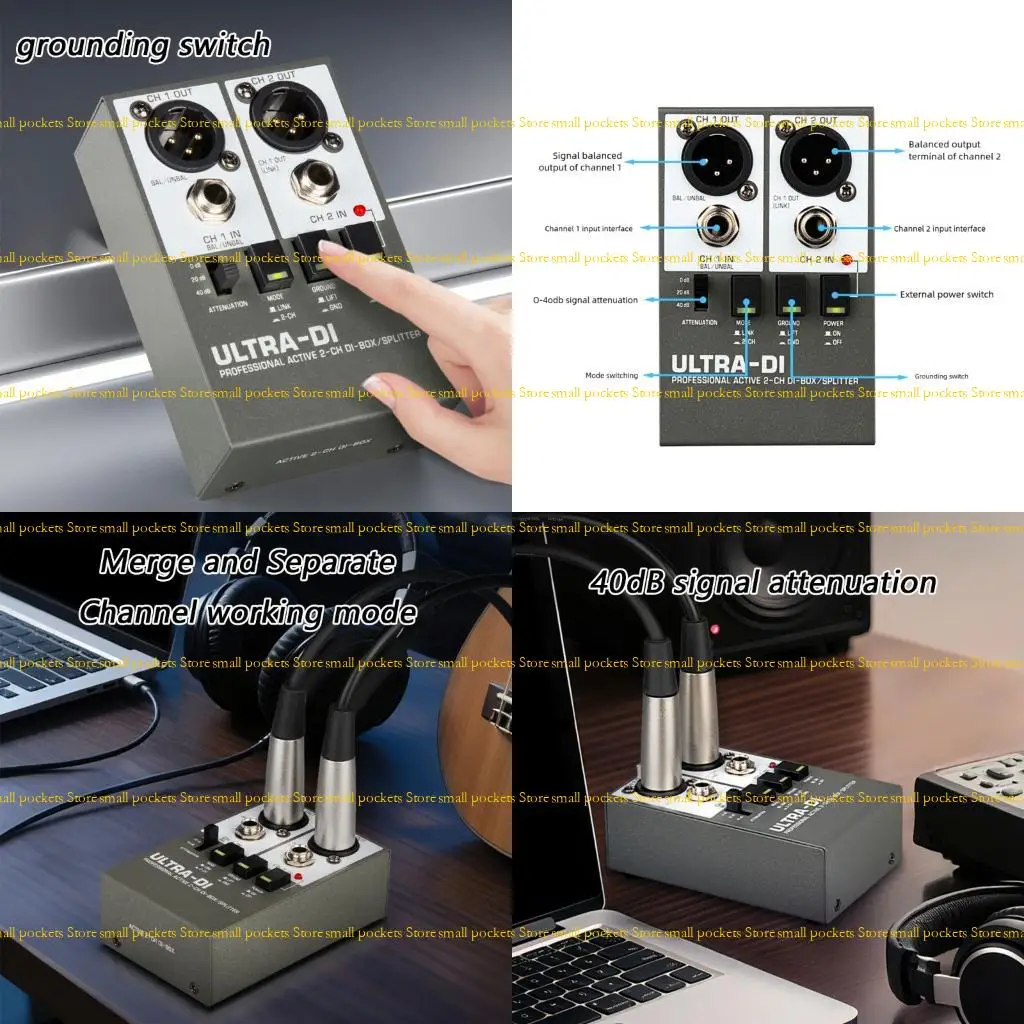 

R1WD Active Direct Injection Box Accurate Transfer For Guitar Bass Keyboards