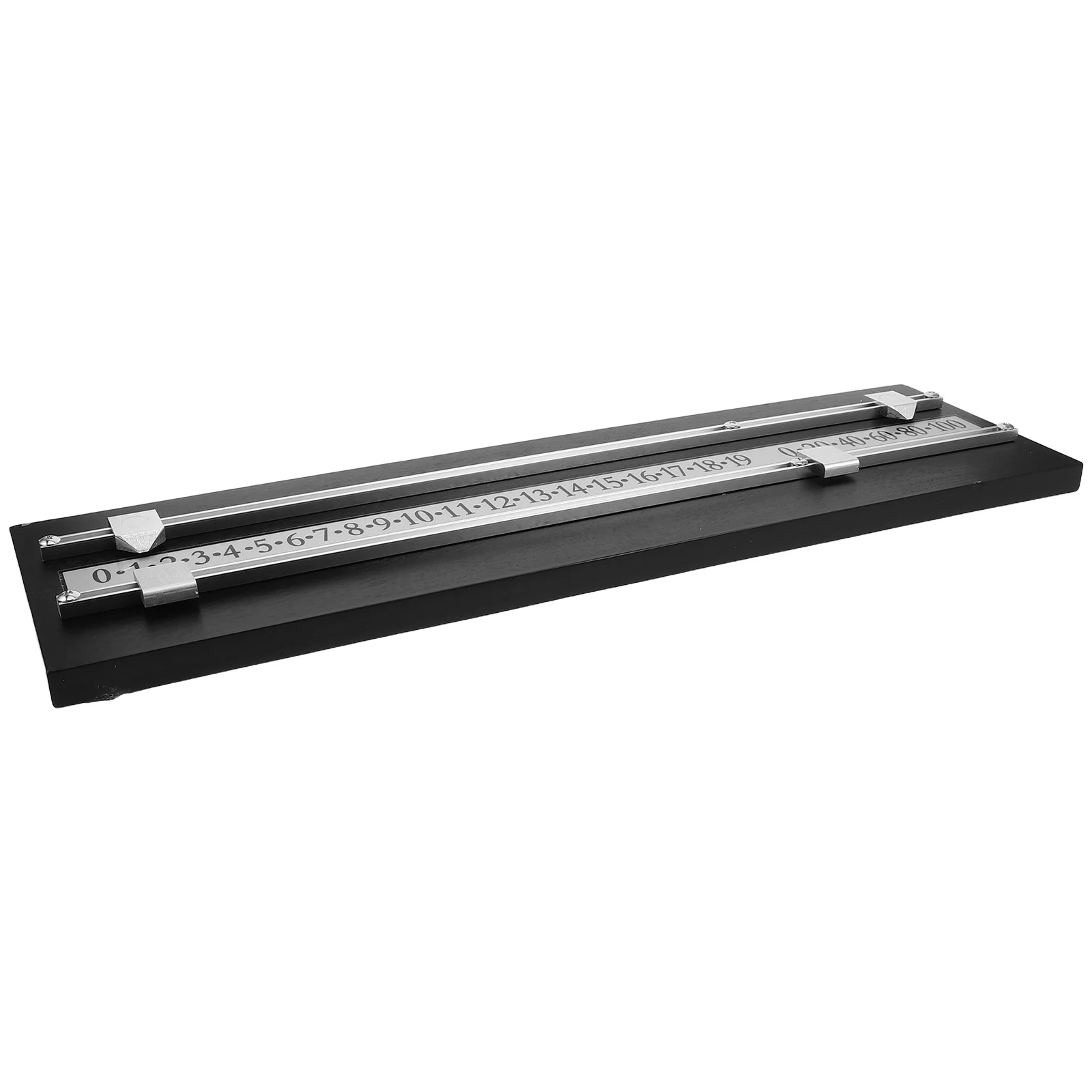 1 conjunto de placar de bilhar, design de trilhos duplos, suporte de pontuação montado na parede para sinuca e futebol de mesa, construção retangular resistente