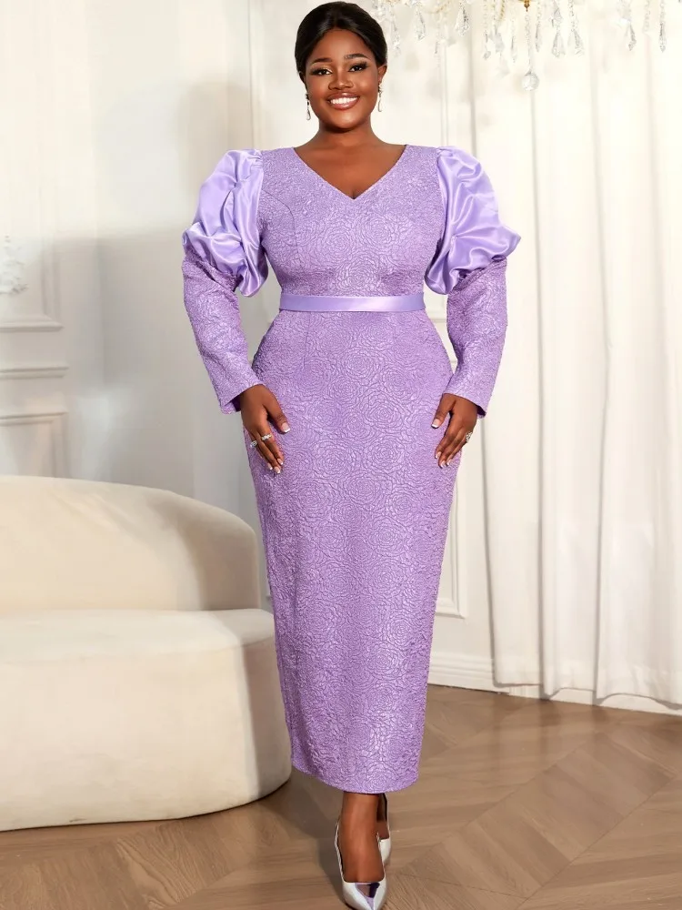 

Африканские платья для женщин, элегантное мусульманское платье из полиэстера, абайя, дашики, халат, кафтан, длинное платье макси, турецкая Африка, новинка 2026 г.