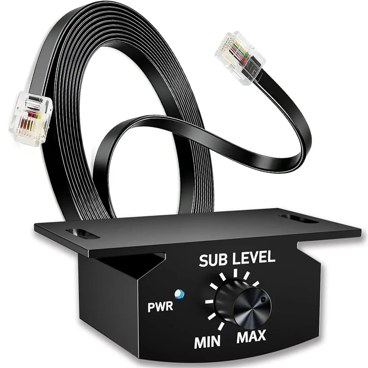 DT35BG Universal -Control Knob with 13ft Cable - 6-Pin Car Subwoofer Volume Control, Compatible with Most Car Amp
