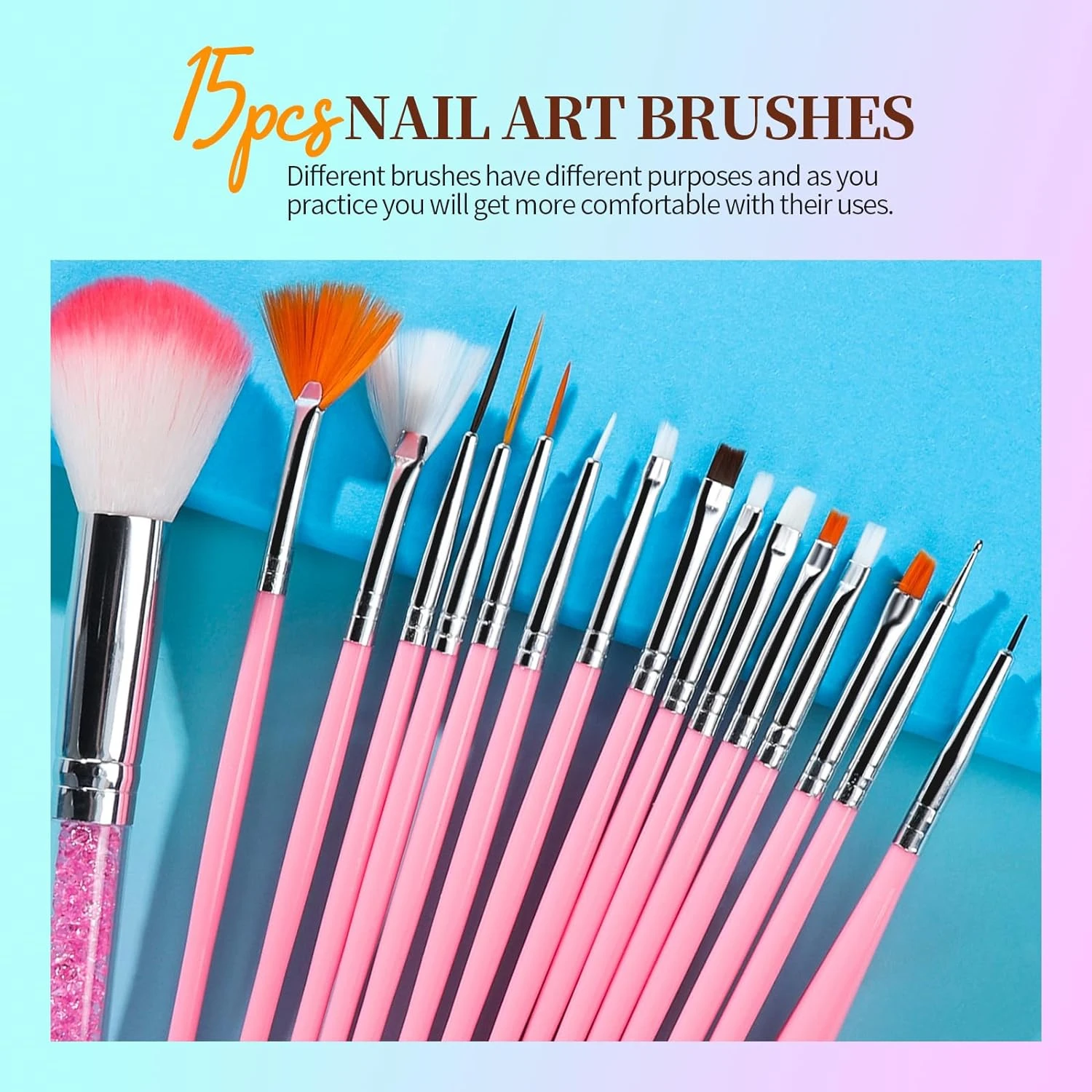 

Creative, Versatile, and Comprehensive Nail Art Kit for Beginners with Fine Brushes, Dotting Tools, Colorful Tapes, Adhesive Sti