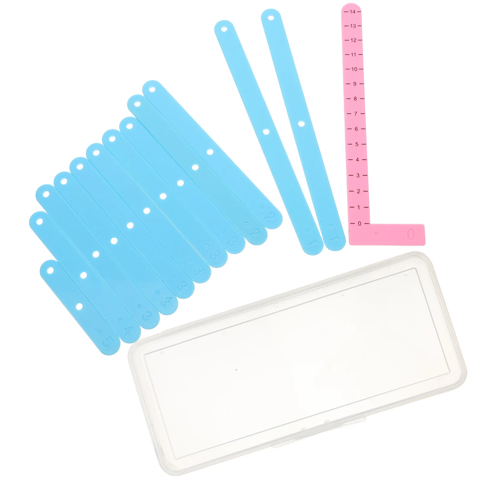 

12 Pcs Polygon Splicing Strip Tools Plastic Teaching Strips Math Equipment Polygonal Classroom Primary School