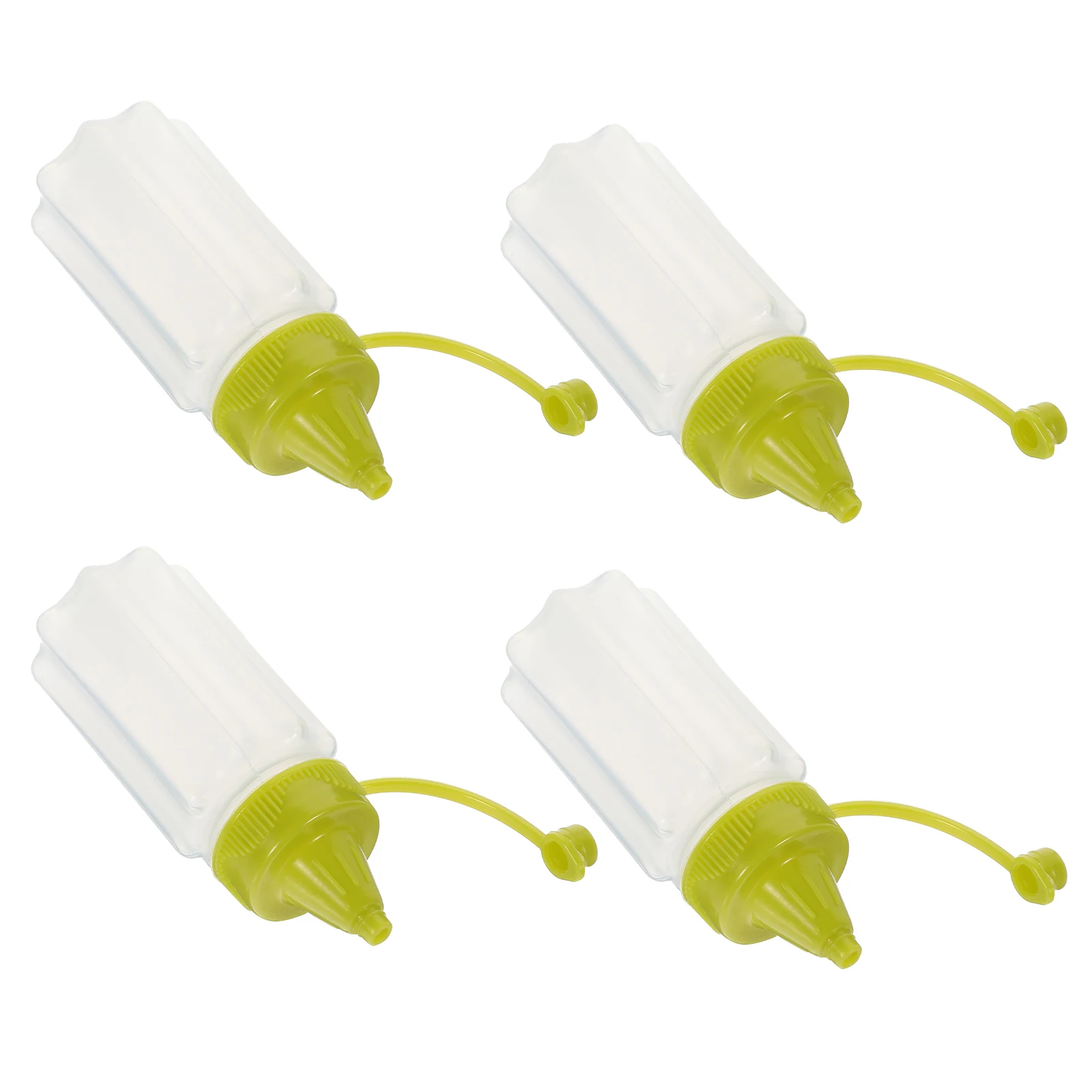 

4Pcs Stable Material Squeeze Bottles for Sauces Oils Vinegars Dressings Kitchen Gadgets Condiment Containers Bbq Home Use
