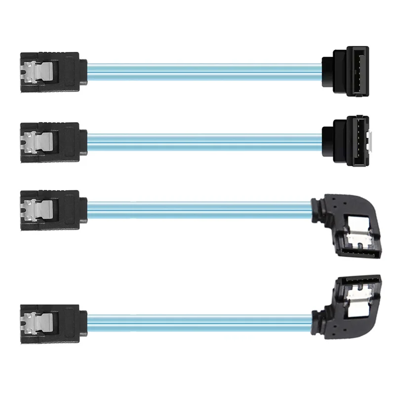 

Upgraded 4Pcs Hard Drive Cable 6Gbps SATA3.0 Computer Transmission Cable Hard Drive Cable Straight Elbow