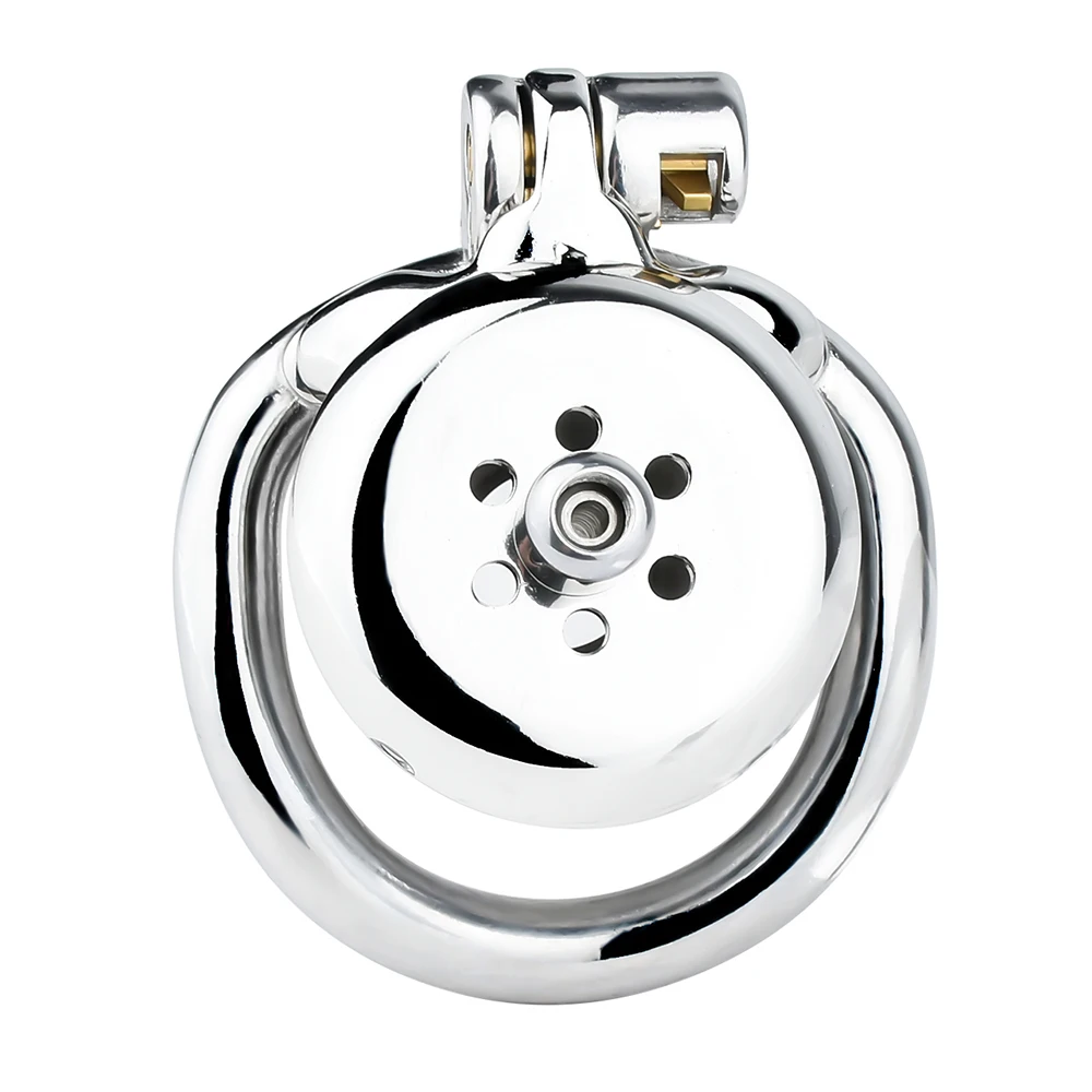 FRKO Tiny Button Inverted Sissy Male Chastity Cage Device With Detchable Urethral Catheter CBT Adult Games Erotic Sex Toys Men - view 5
