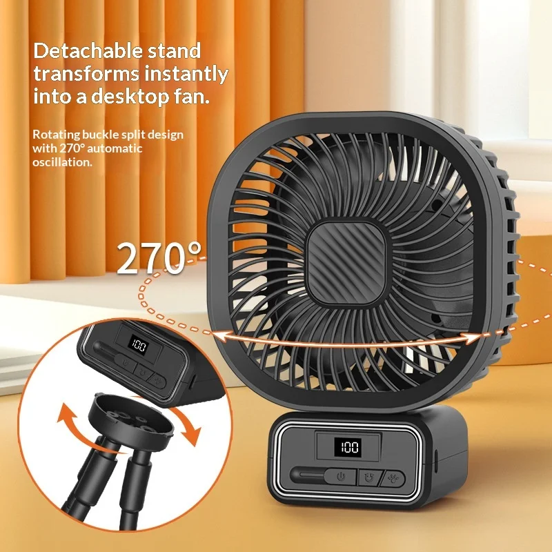 아기차 선풍기 Stroller Fan 2026 New Oscillating 6 Inch Octopus Flexible Tripod Portable Desktop Camping Fan High Capacity Battery