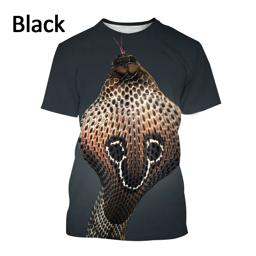 Cobra T-Shirt X Summer Men's T-Shirt Viper Animal Print For Both Men And Women Creative Harajuku Casual Short Sleeve Street Top