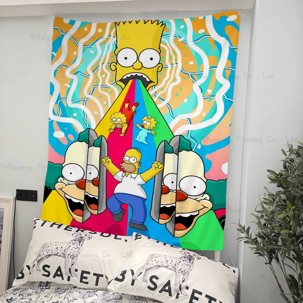 

Amine S-Simpsons Anime Tapestry Indian Buddha Wall Decoration Witchcraft Bohemian Hippie Wall Hanging Sheets