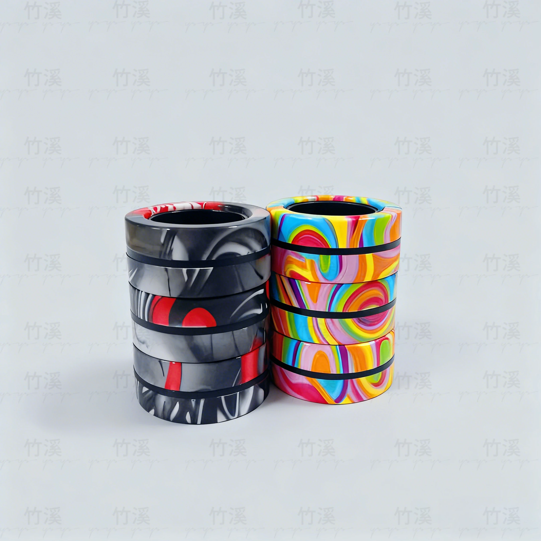 Lot de 3 anneaux rotatifs magnétiques Fidget Pack, cadeau parfait pour adultes, adolescents et enfants