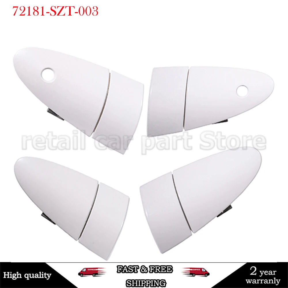 White Outer Door Handle Left Or Right For Honda CRZ CR-Z 2011-2015 Exterior Outside Door Handle 72181-SZT-003 72181SZT003ZA