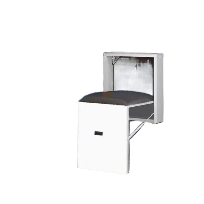 Folding shoe changing stool with soft bag wall-mounted ultra-thin wall-hung chair doorway invisible stool hanging wall-mounted c