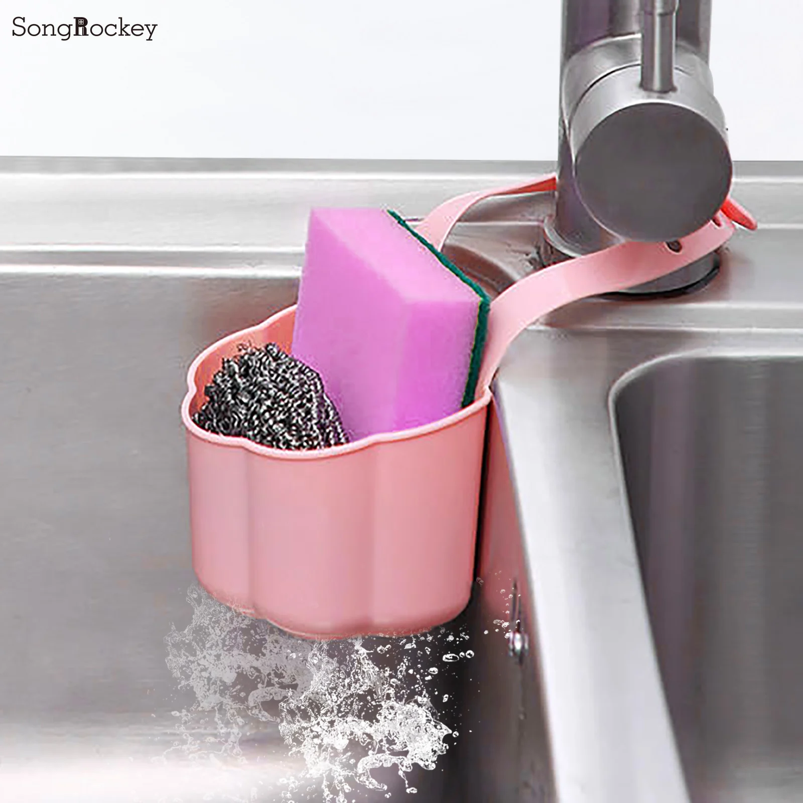 Portable Hanging Drain Prateleira para Cozinha e Banheiro Itens, Pia Titular, Cesta Do Saco, Bath Storage Tools, Home Organizer