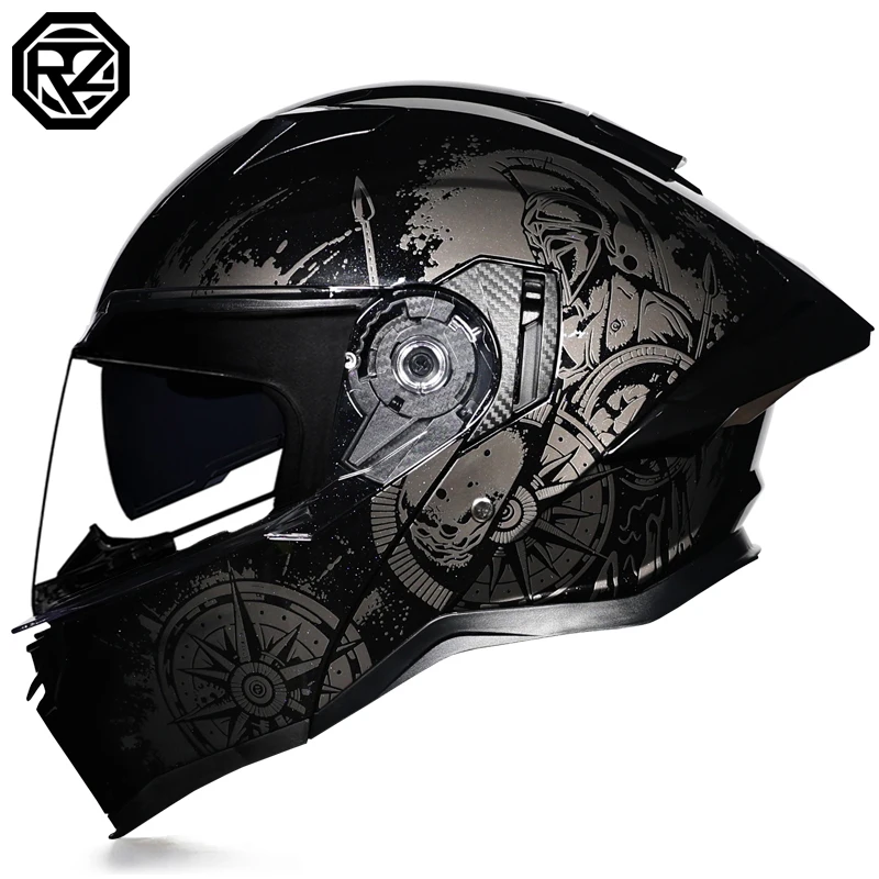 ORZ-997 Modular Flip Up Motorcycle Helmet Dual Visor DOT Approved Full Face Motorbike Helmet Casco Moto for Men Women