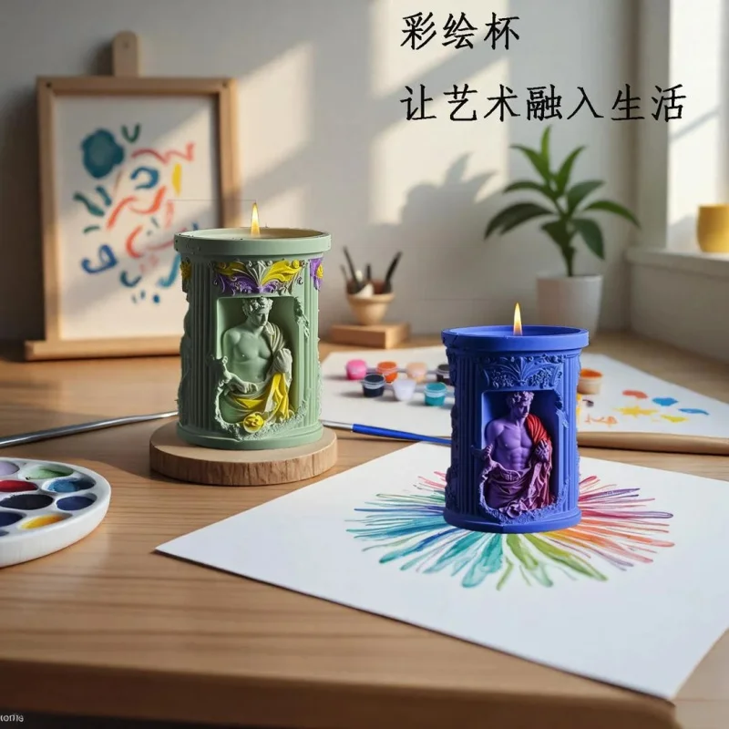 

4pcs Classical Statue Planter Mold - DIY Silicone Mold for Resin, Cement & Gypsum Crafts