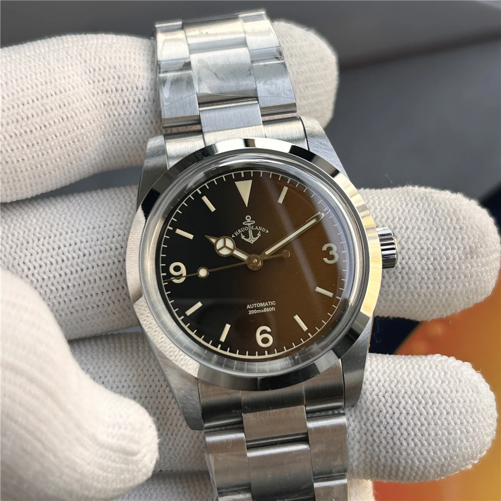 

Hruodland 2025 New Men Automatic Mechanical Watch NH38 36mm F029 Waterproof 200M Sapphire Glass Stainless Steel Reloj Hombre
