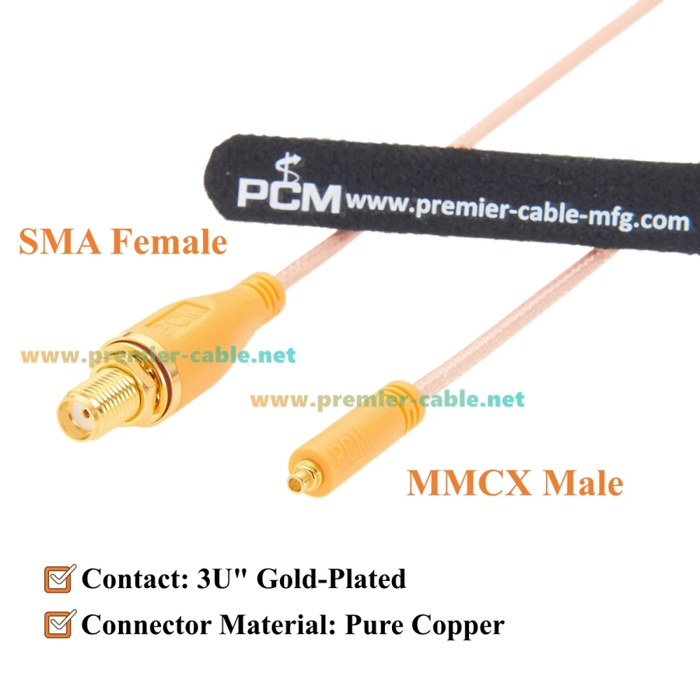 SMA-Buchse auf MMCX-Stecker Schottkabel RG316 50 Ohm HF-Koaxial-Verbindungskabel für WLAN-Antenne, GPS/GNSS, 4G LTE, SDR – Detail 4