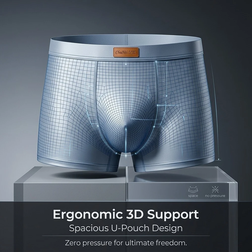 1/3 Pzas. Calzoncillos de Lujo para Hombre, Tipo Satén de Seda Helada, Suaves y Transpirables, con Malla en la Entrepierna, Bóxers de Alta Elasticidad, Novedad