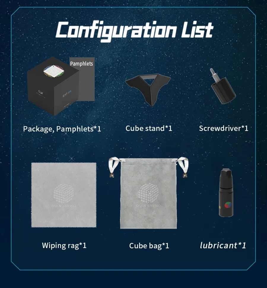 9x9 M DianSheng Galaxy 9M 9x9 Magnetic Magic Cube Speed Cube Stickerless Professional  9x9 M Cubo Magico Fidget  Toys Puzzle