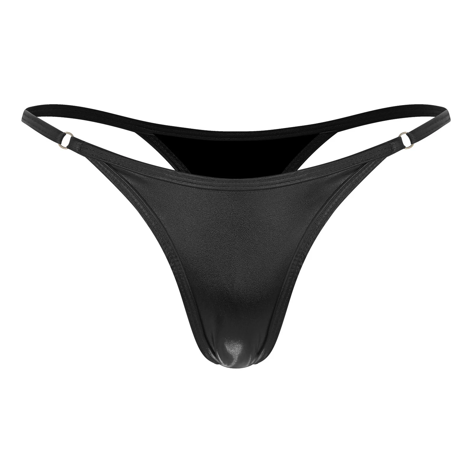 

Womens Metallic G-String Thongs Swimsuit PVC Faux Leather Panties Low Rise Mini Micro Bikini G-string T-back Thongs Underpants