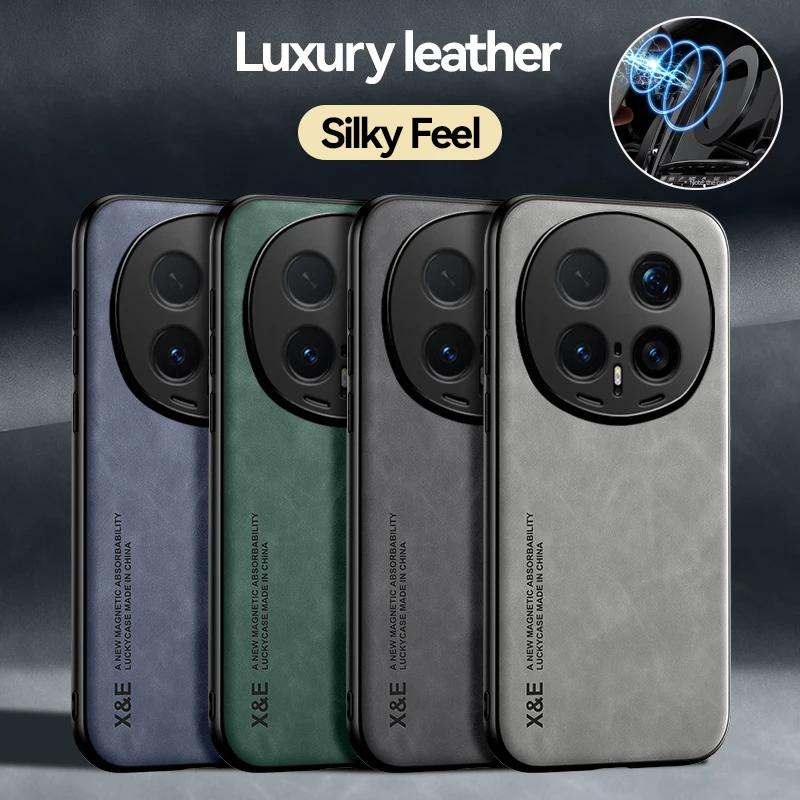 EUCAGR PU Leder Magnetische Stoßfest Zurück Fall Für Honor Magie 8 Mit Metall Platte Telefon Shell Für Honor Magie 8 pro Magic8Pro
