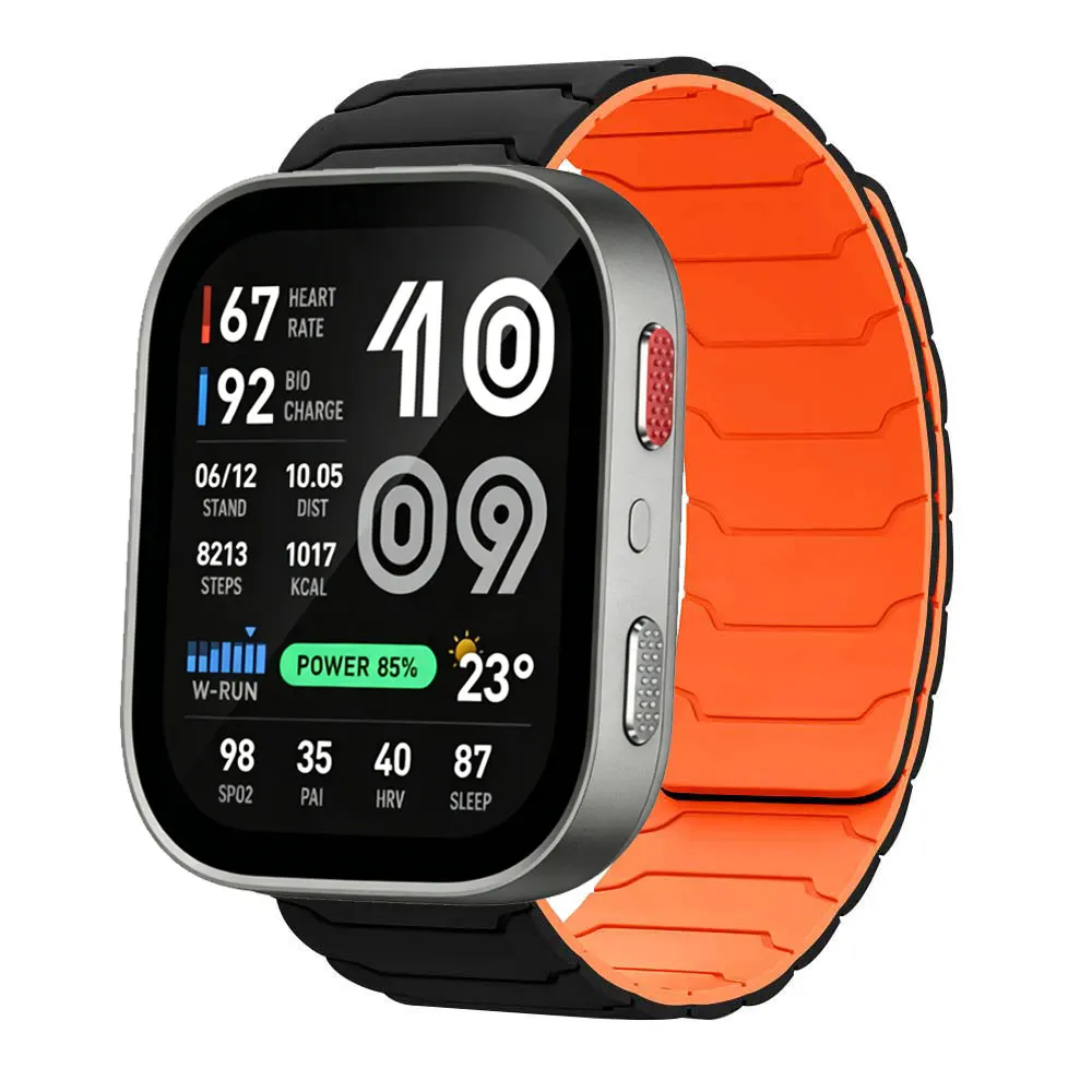 22mm Magnetarmband für Amazfit BIP5 6/Bip Max/Balance2 Silikon-Uhrenarmband für Amazfit Cheetah 2 Ultra/OnePlus Watch 4 Armbänder