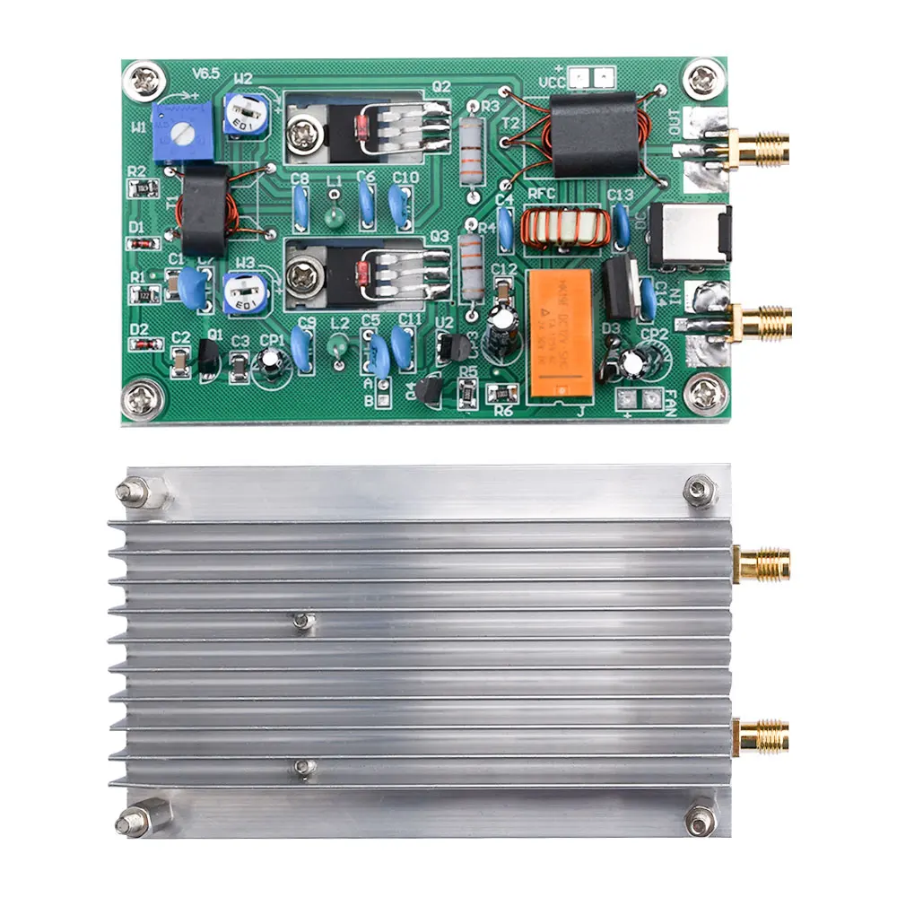 DC12-13.8V 30W Shortwave Power Amplifier Board Finished Board  CW SSB Linear High Frequency Power Amplifier DC 5.5X2.1