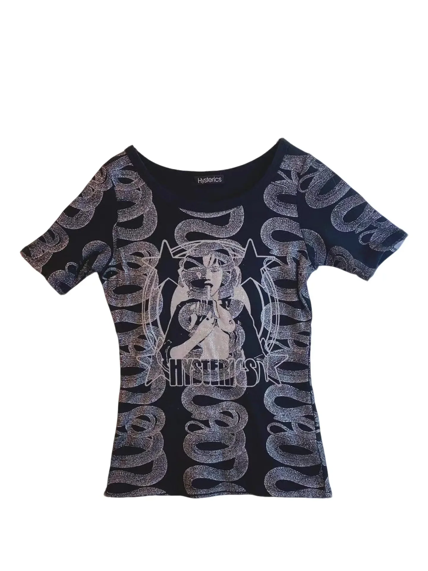 Hysteric glamour rare snake portrait casual top short sleeve t-shirt