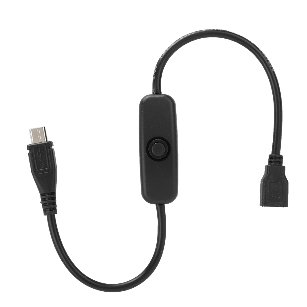 Female to Male Cable Micro USB Female to Male Extension Cable with 501 Button Switch for Raspberry Pi for Raspberry Pi Cable