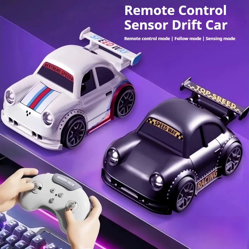 Mini voiture à dérive RC, capteur intelligent, jouet d'évasion, cadeau Cool pour garçons et enfants, véhicule interactif créatif, compagnon pour animaux de compagnie, éducatif, 1/43