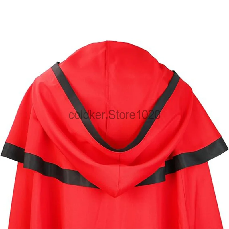 Manto de festa de Halloween para homens e mulheres, cristão vermelho medieval, cosplay vampiro pagão, capa com capuz de bruxa, traje de carnaval adulto