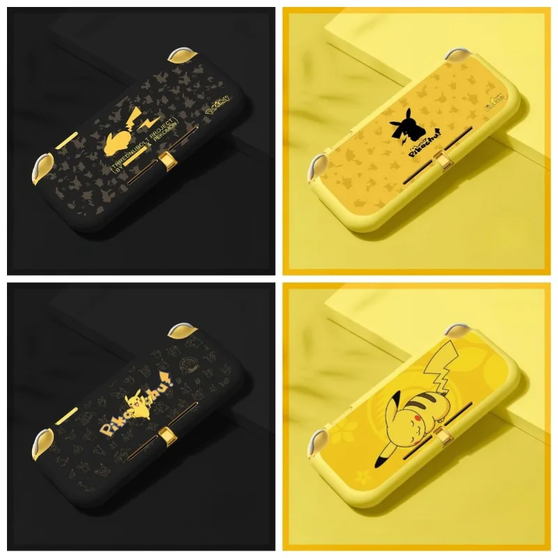Pikachus Silicone Case for Switch Lite Fashion Animation Relief Game Console Protective Soft Shell for NS Lite