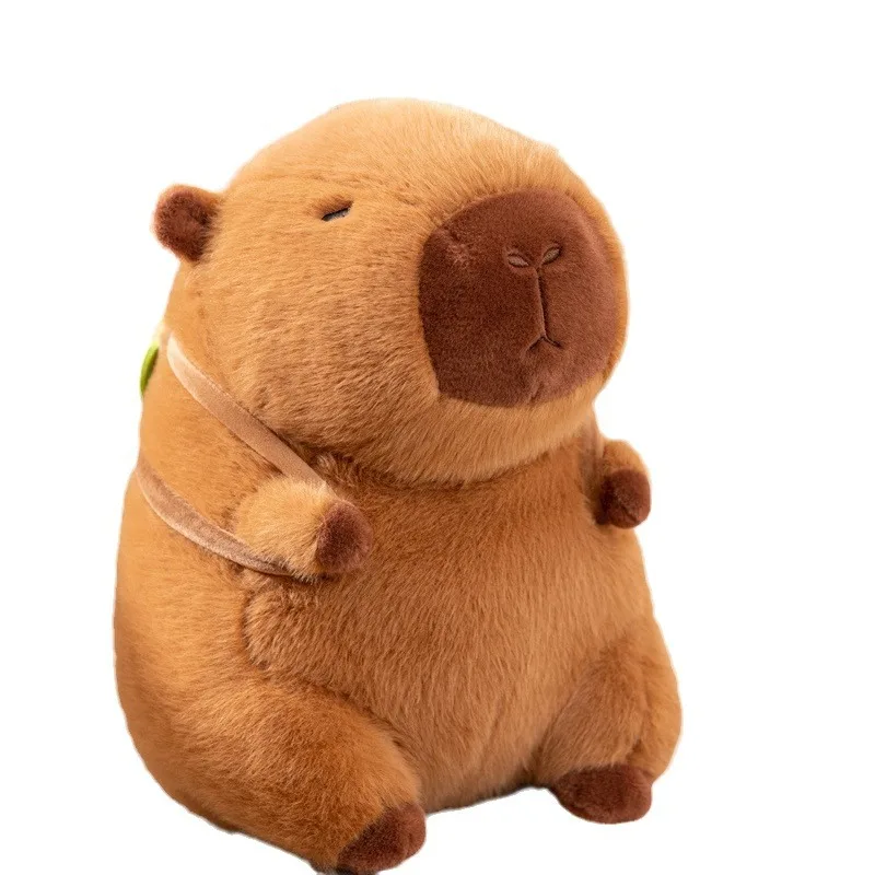 Kapibara boneca brinquedo de pelúcia jogar travesseiro capivara pingente boneca pano boneca kapi puxar colo círculo engraçado presente estudante criança abraço