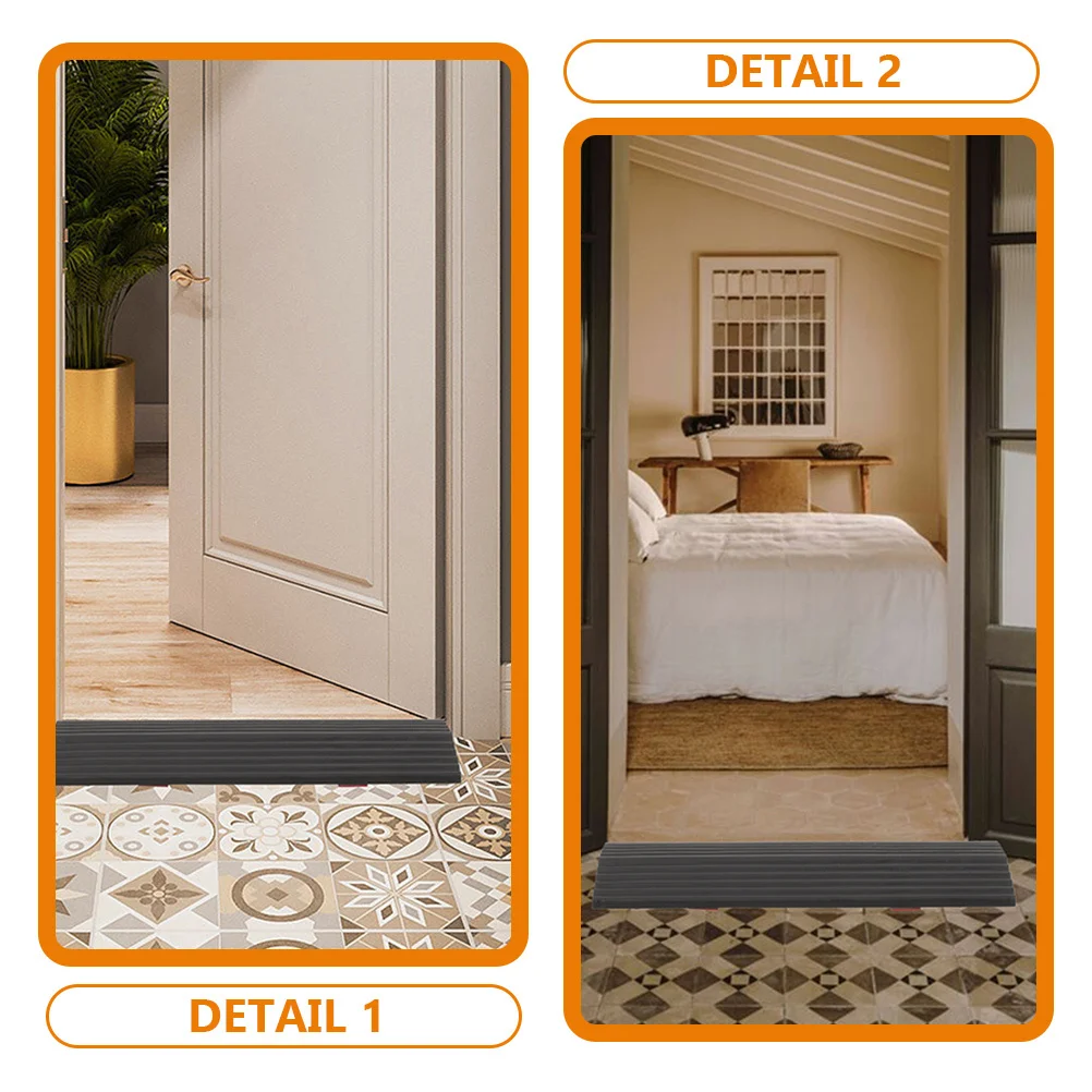 

2Pcs Robot Vacuum Cleaner Threshold Ramp Plastic Anti-Skid Portable Indoor Doorstep Ramp Pad for Home Sweeping Robot Ease Pass