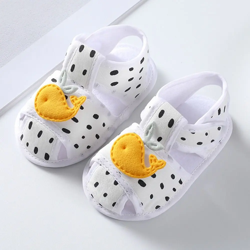 NEW Soft Sole Baby Sandals Breathable Whale Kids Canvas Shoes Non-slip Crib Shoes Summer